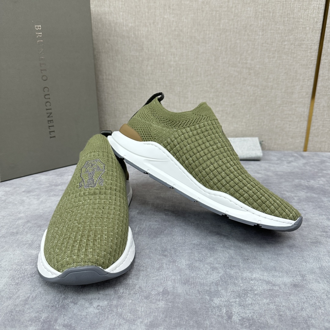 💋💍BC新品 Brunello Cucinell* 针织低帮运动鞋 官方 6，300  进口弹力飞织面料