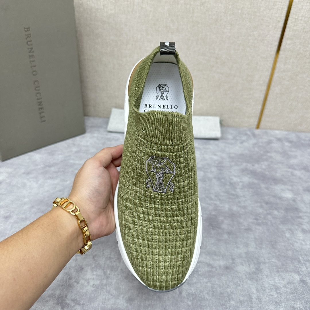 💋💍BC新品 Brunello Cucinell* 针织低帮运动鞋 官方 6，300  进口弹力飞织面料