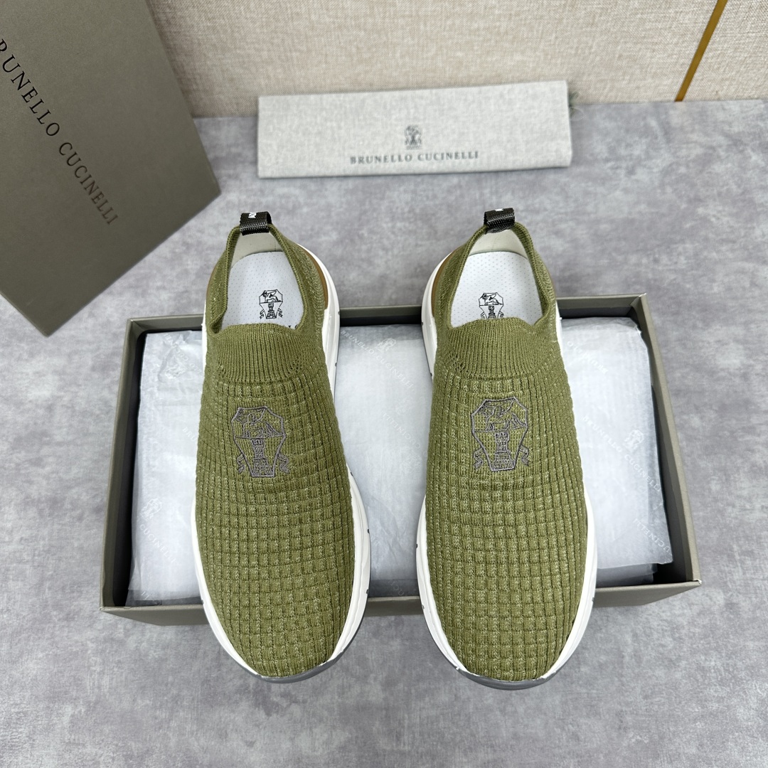 💋💍BC新品 Brunello Cucinell* 针织低帮运动鞋 官方 6，300  进口弹力飞织面料