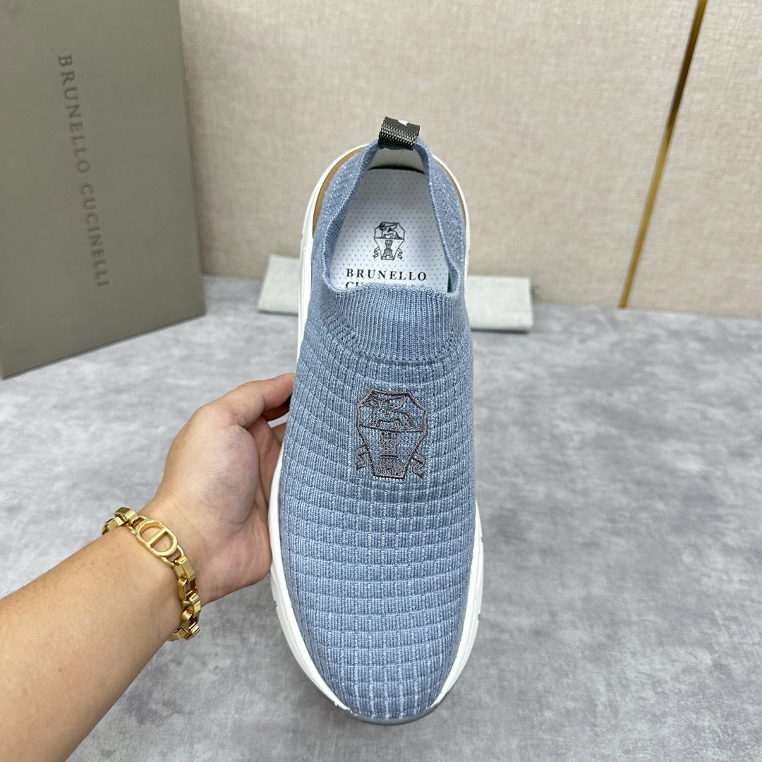 💋💍BC新品 Brunello Cucinell* 针织低帮运动鞋 官方 6，300  进口弹力飞织面料