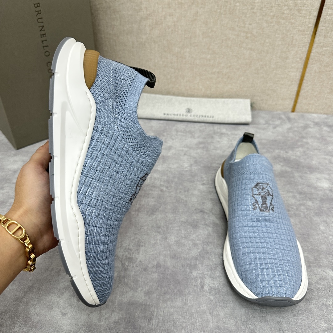 💋💍BC新品 Brunello Cucinell* 针织低帮运动鞋 官方 6，300  进口弹力飞织面料