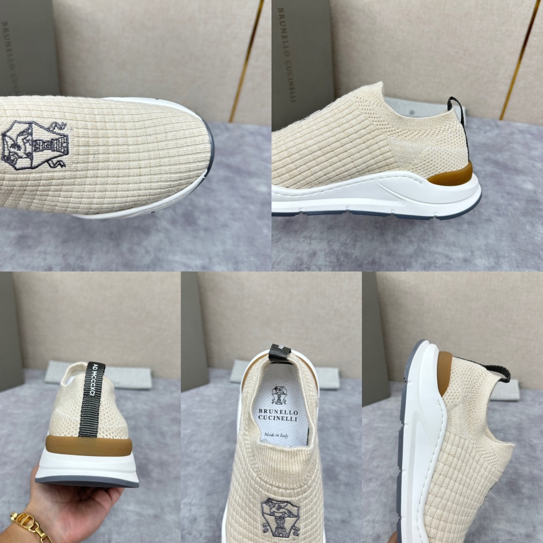 💋💍BC新品 Brunello Cucinell* 针织低帮运动鞋 官方 6，300  进口弹力飞织面料