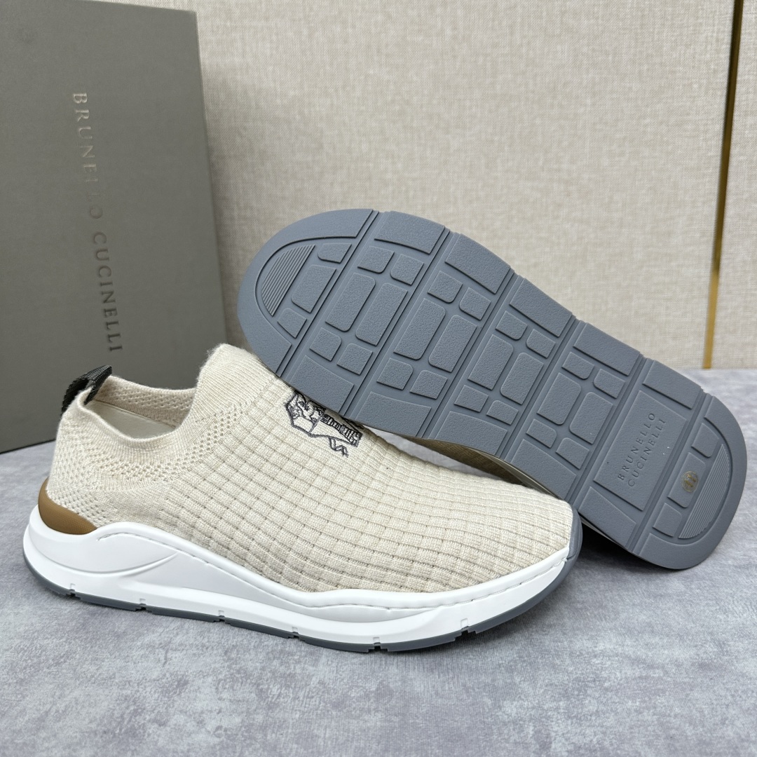 💋💍BC新品 Brunello Cucinell* 针织低帮运动鞋 官方 6，300  进口弹力飞织面料