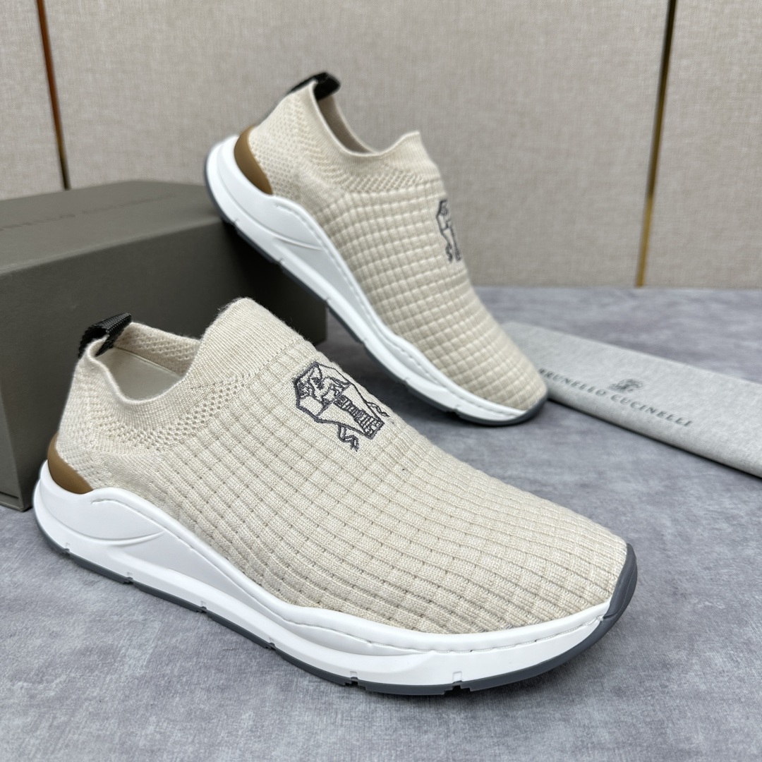 💋💍BC新品 Brunello Cucinell* 针织低帮运动鞋 官方 6，300  进口弹力飞织面料
