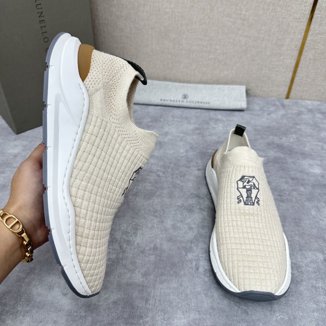 💋💍BC新品 Brunello Cucinell* 针织低帮运动鞋 官方 6，300  进口弹力飞织面料