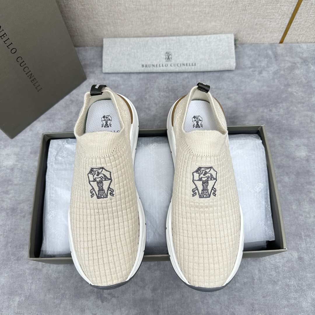 💋💍BC新品 Brunello Cucinell* 针织低帮运动鞋 官方 6，300  进口弹力飞织面料