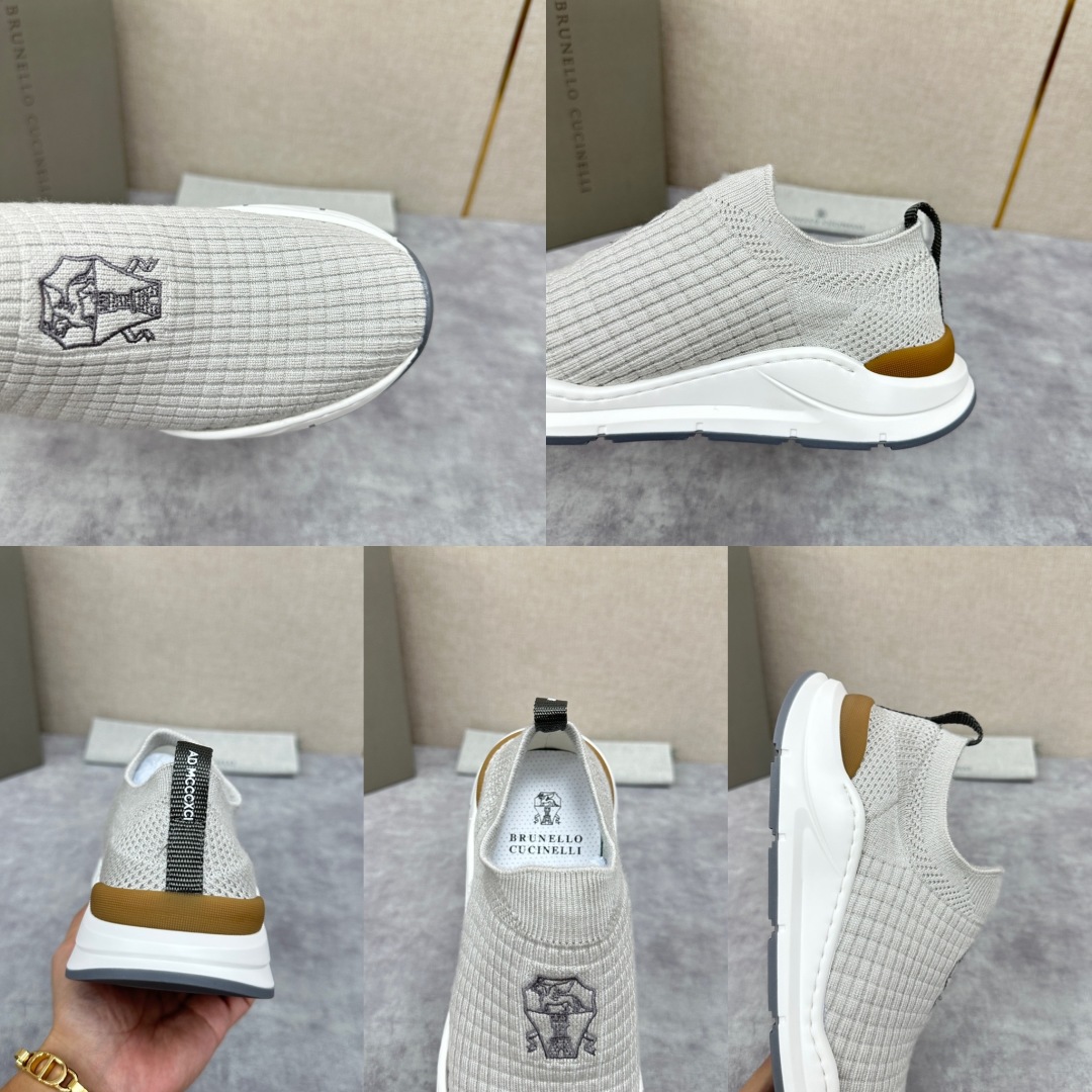 💋💍BC新品 Brunello Cucinell* 针织低帮运动鞋 官方 6，300  进口弹力飞织面料