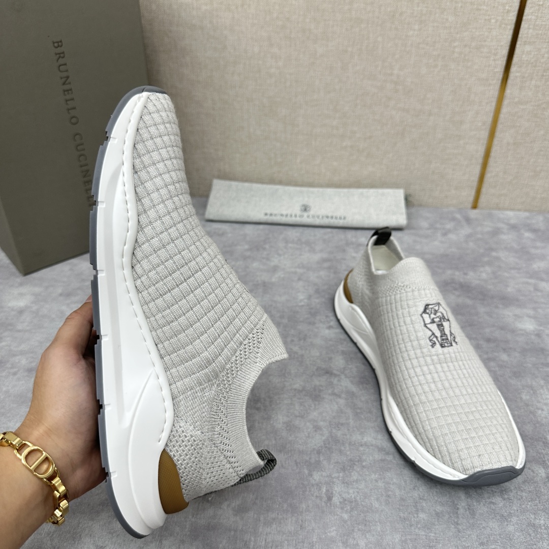 💋💍BC新品 Brunello Cucinell* 针织低帮运动鞋 官方 6，300  进口弹力飞织面料