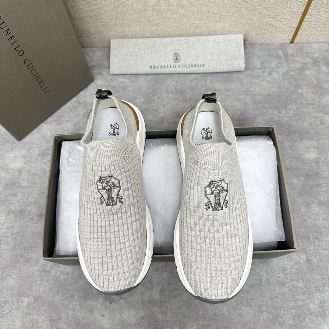 💋💍BC新品 Brunello Cucinell* 针织低帮运动鞋 官方 6，300  进口弹力飞织面料