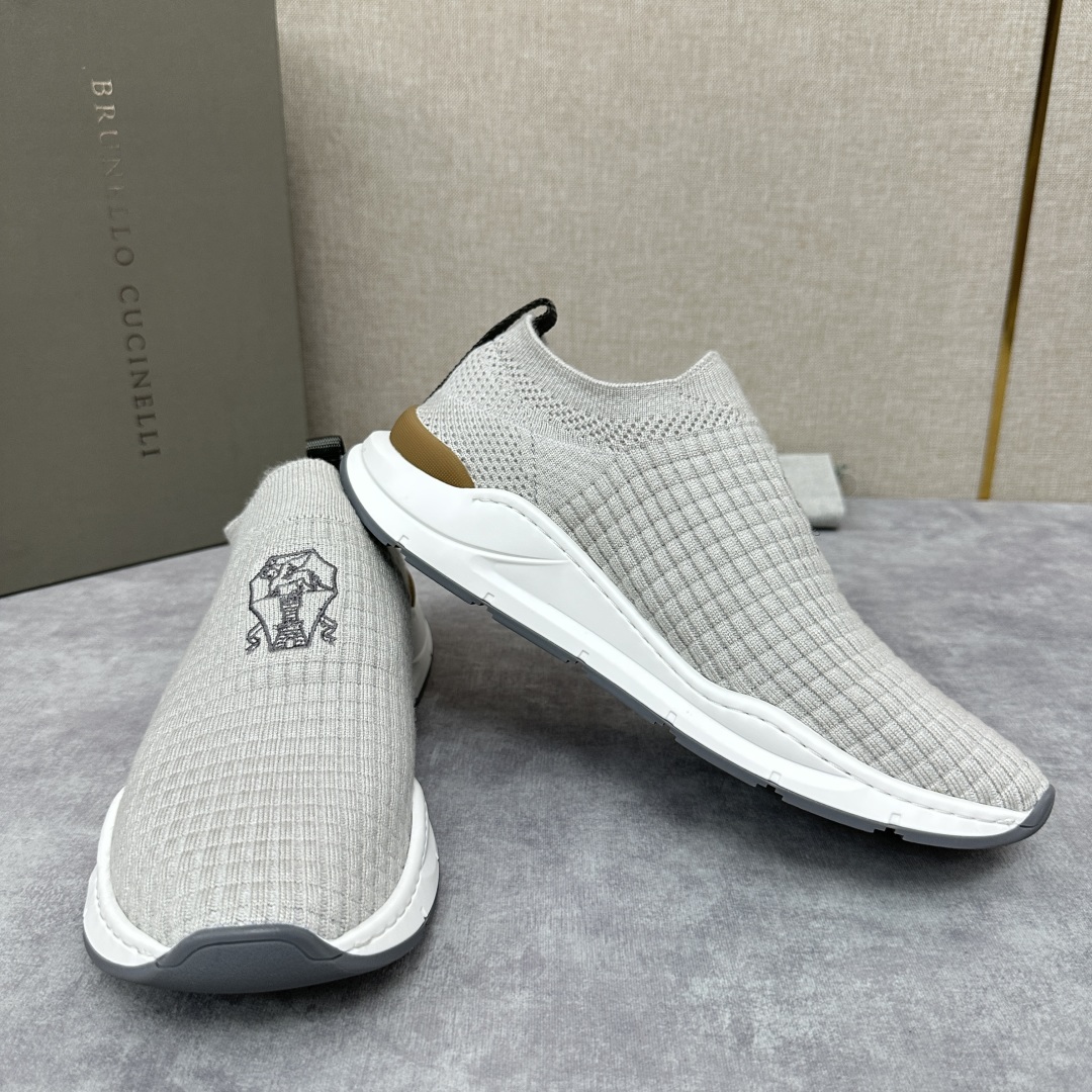 💋💍BC新品 Brunello Cucinell* 针织低帮运动鞋 官方 6，300  进口弹力飞织面料