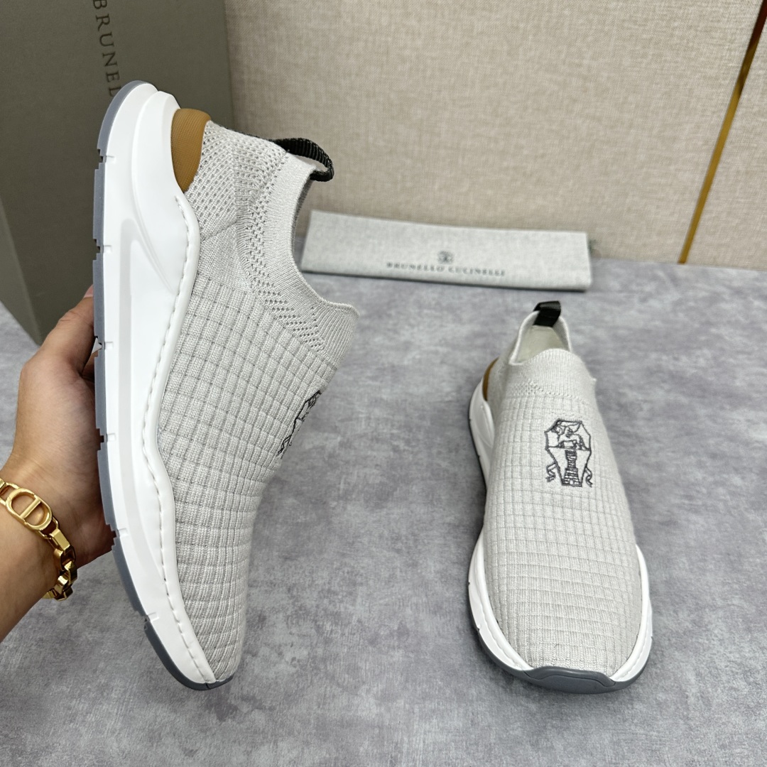 💋💍BC新品 Brunello Cucinell* 针织低帮运动鞋 官方 6，300  进口弹力飞织面料