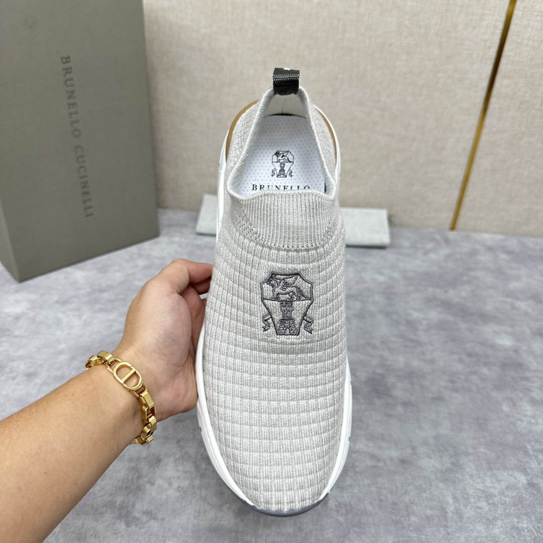 💋💍BC新品 Brunello Cucinell* 针织低帮运动鞋 官方 6，300  进口弹力飞织面料