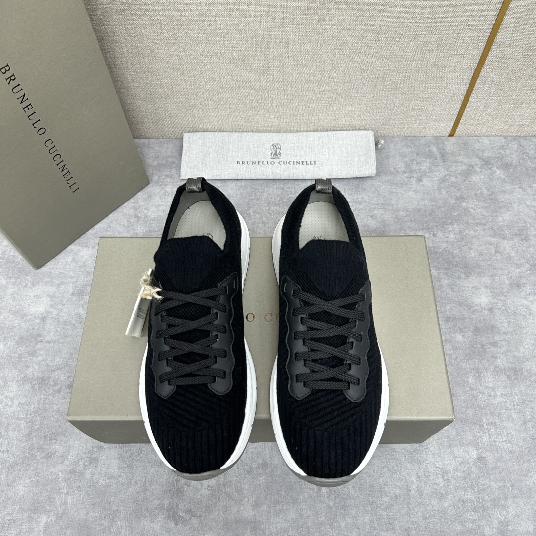 💋💍BC新品 Brunello Cucinell* 针织低帮运动鞋，进口弹力飞织面料  高级针织品以现代