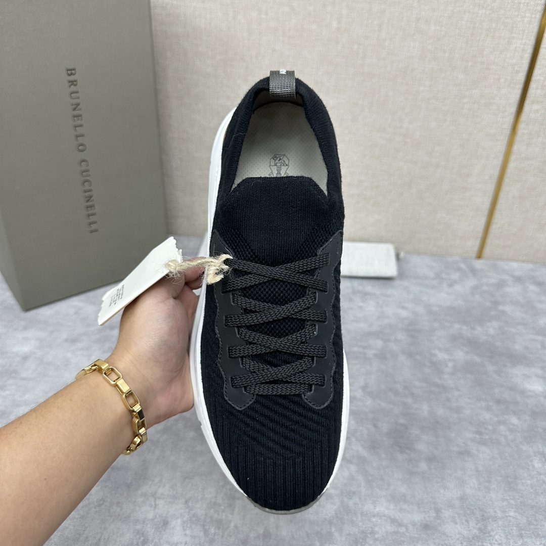 💋💍BC新品 Brunello Cucinell* 针织低帮运动鞋，进口弹力飞织面料  高级针织品以现代