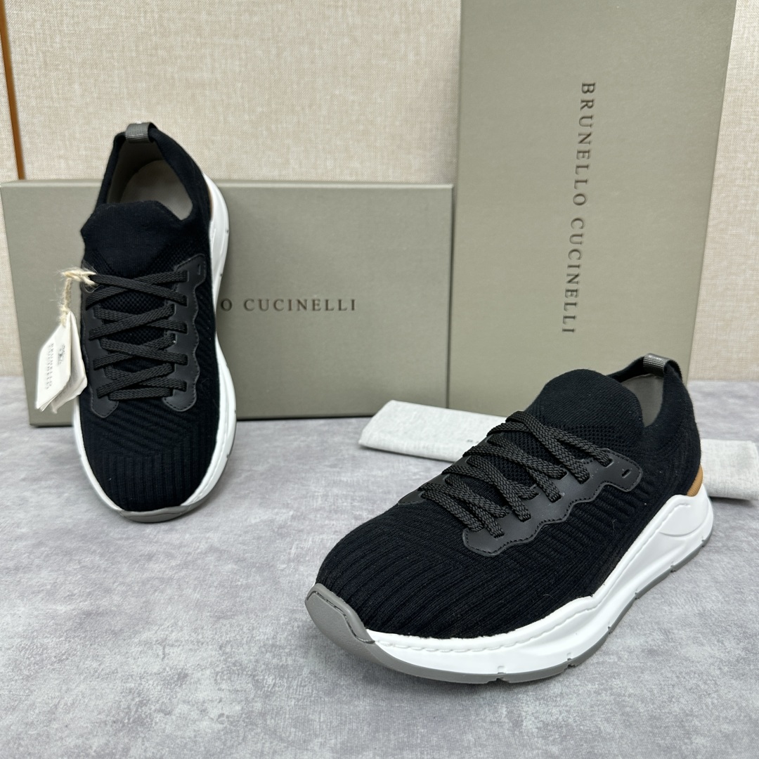 💋💍BC新品 Brunello Cucinell* 针织低帮运动鞋，进口弹力飞织面料  高级针织品以现代