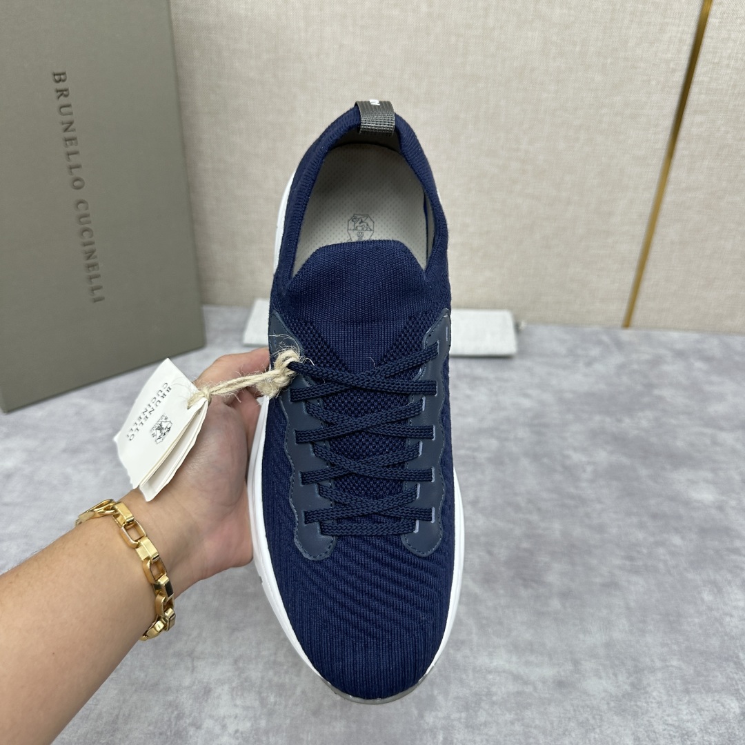 💋💍BC新品 Brunello Cucinell* 针织低帮运动鞋，进口弹力飞织面料  高级针织品以现代