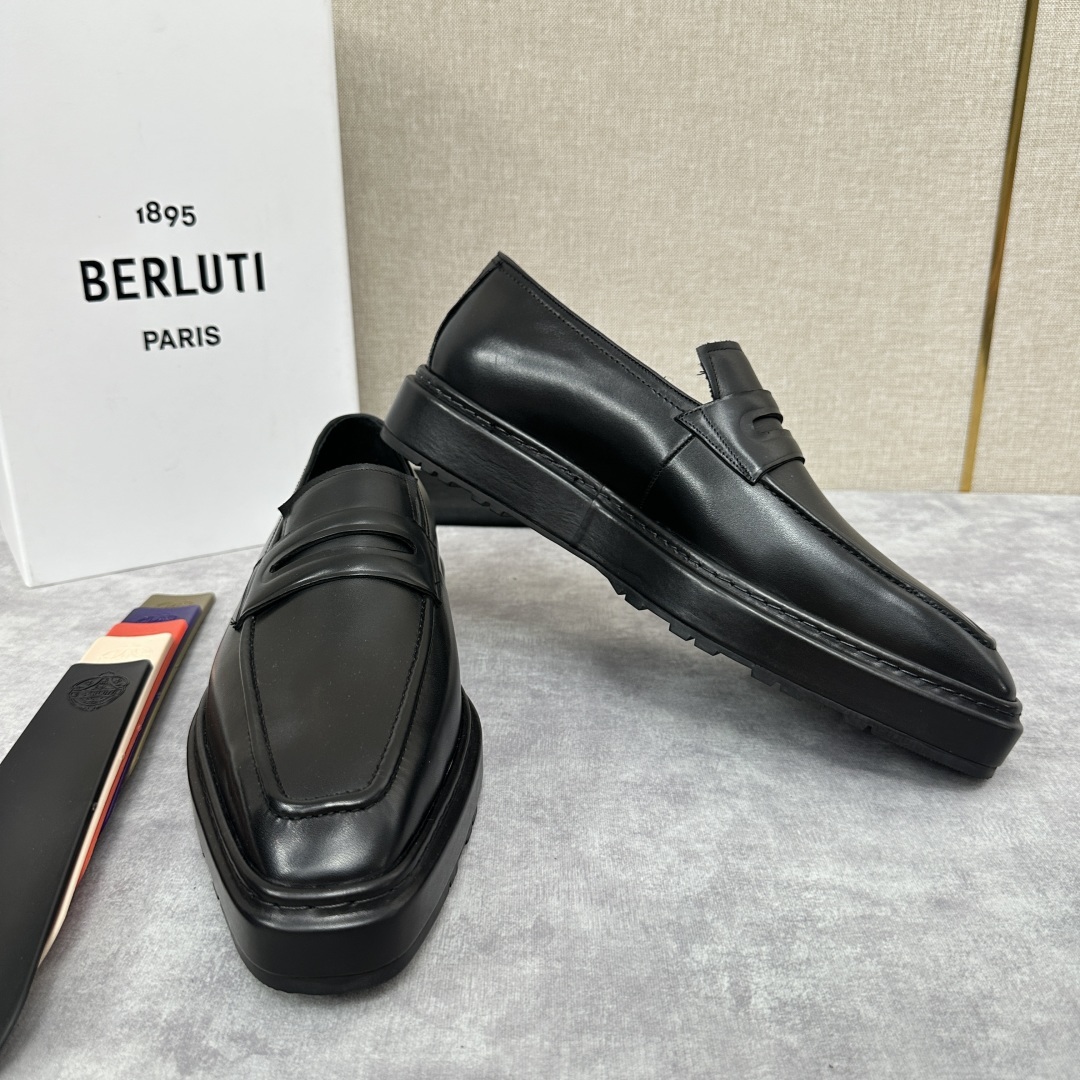 💋💍BERLUT* 布鲁提 ALTO 套脚牛津鞋 男士正装👔一脚蹬皮鞋 官方 19,500