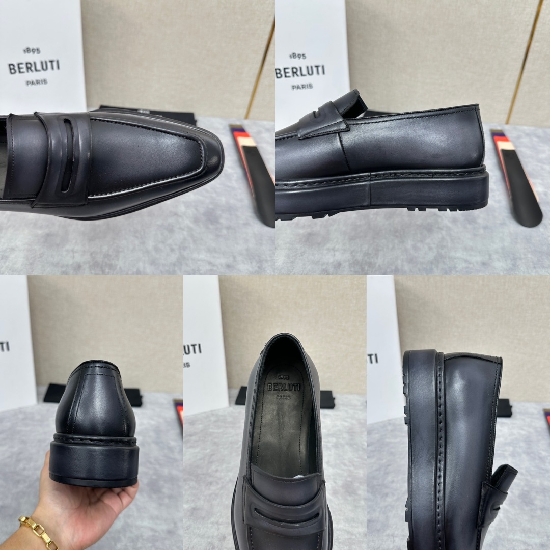 💋💍BERLUT* 布鲁提 ALTO 套脚牛津鞋 男士正装👔一脚蹬皮鞋 官方 19,500