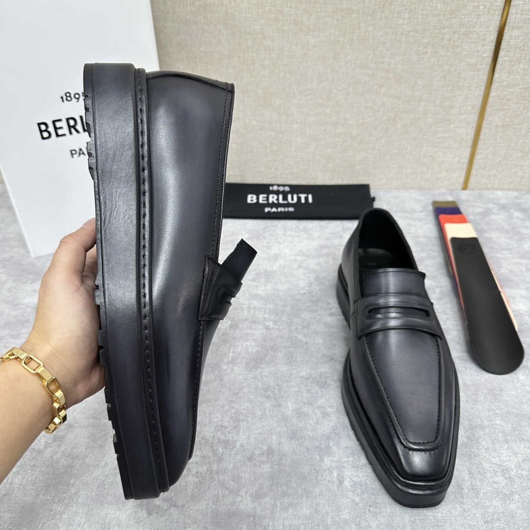 💋💍BERLUT* 布鲁提 ALTO 套脚牛津鞋 男士正装👔一脚蹬皮鞋 官方 19,500