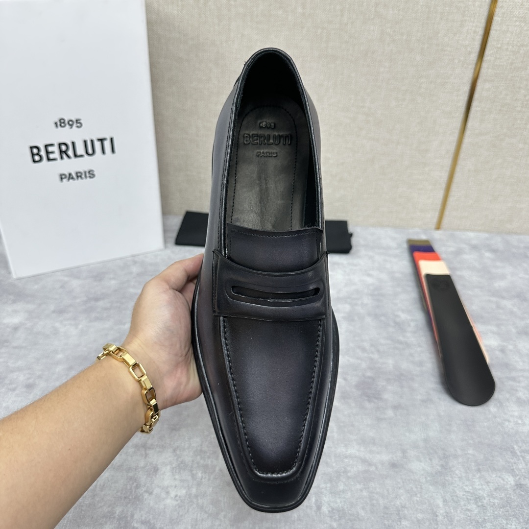💋💍BERLUT* 布鲁提 ALTO 套脚牛津鞋 男士正装👔一脚蹬皮鞋 官方 19,500