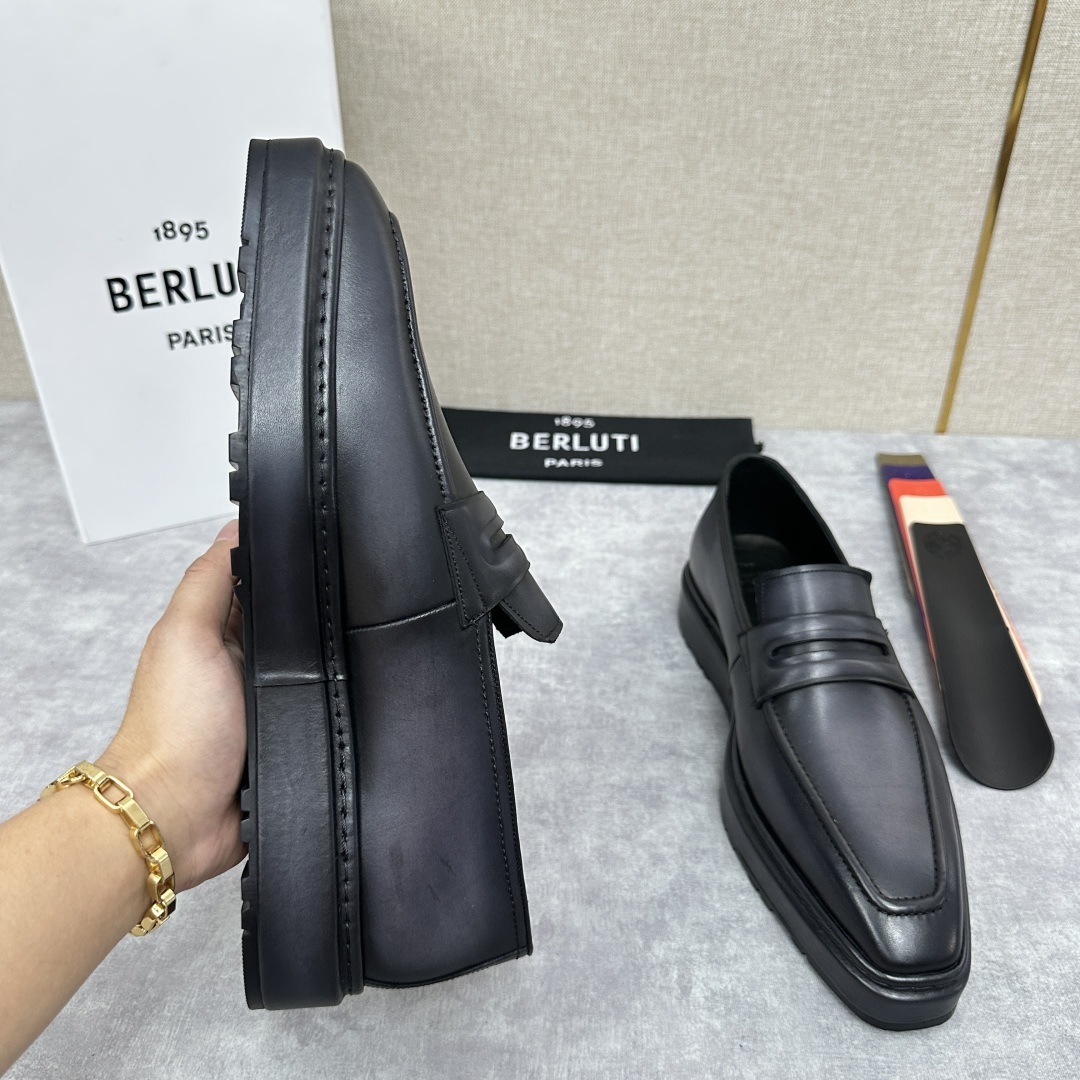 💋💍BERLUT* 布鲁提 ALTO 套脚牛津鞋 男士正装👔一脚蹬皮鞋 官方 19,500