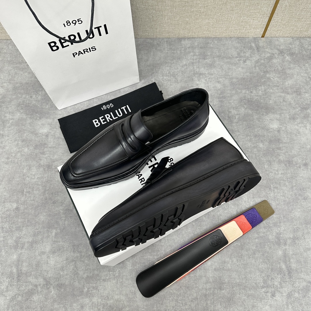 💋💍BERLUT* 布鲁提 ALTO 套脚牛津鞋 男士正装👔一脚蹬皮鞋 官方 19,500