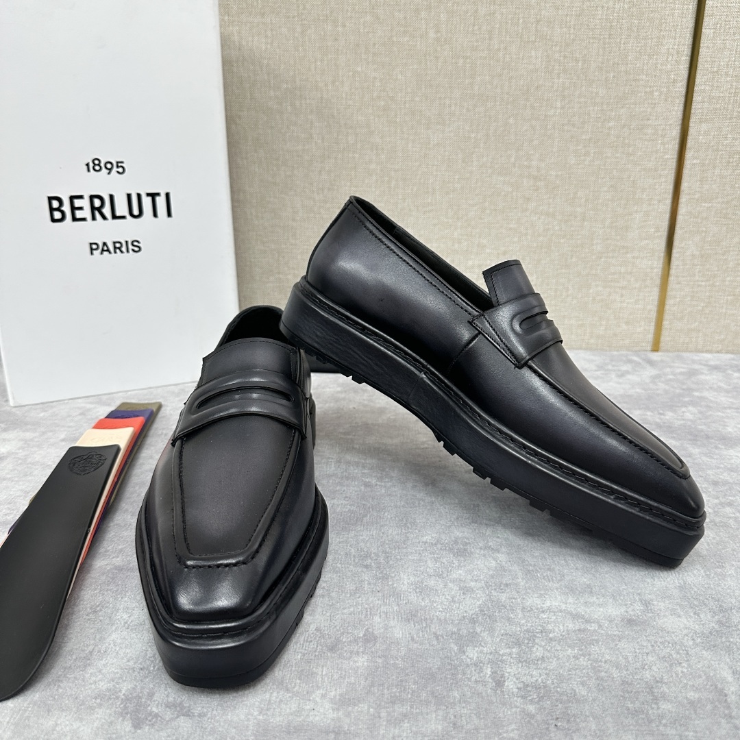 💋💍BERLUT* 布鲁提 ALTO 套脚牛津鞋 男士正装👔一脚蹬皮鞋 官方 19,500