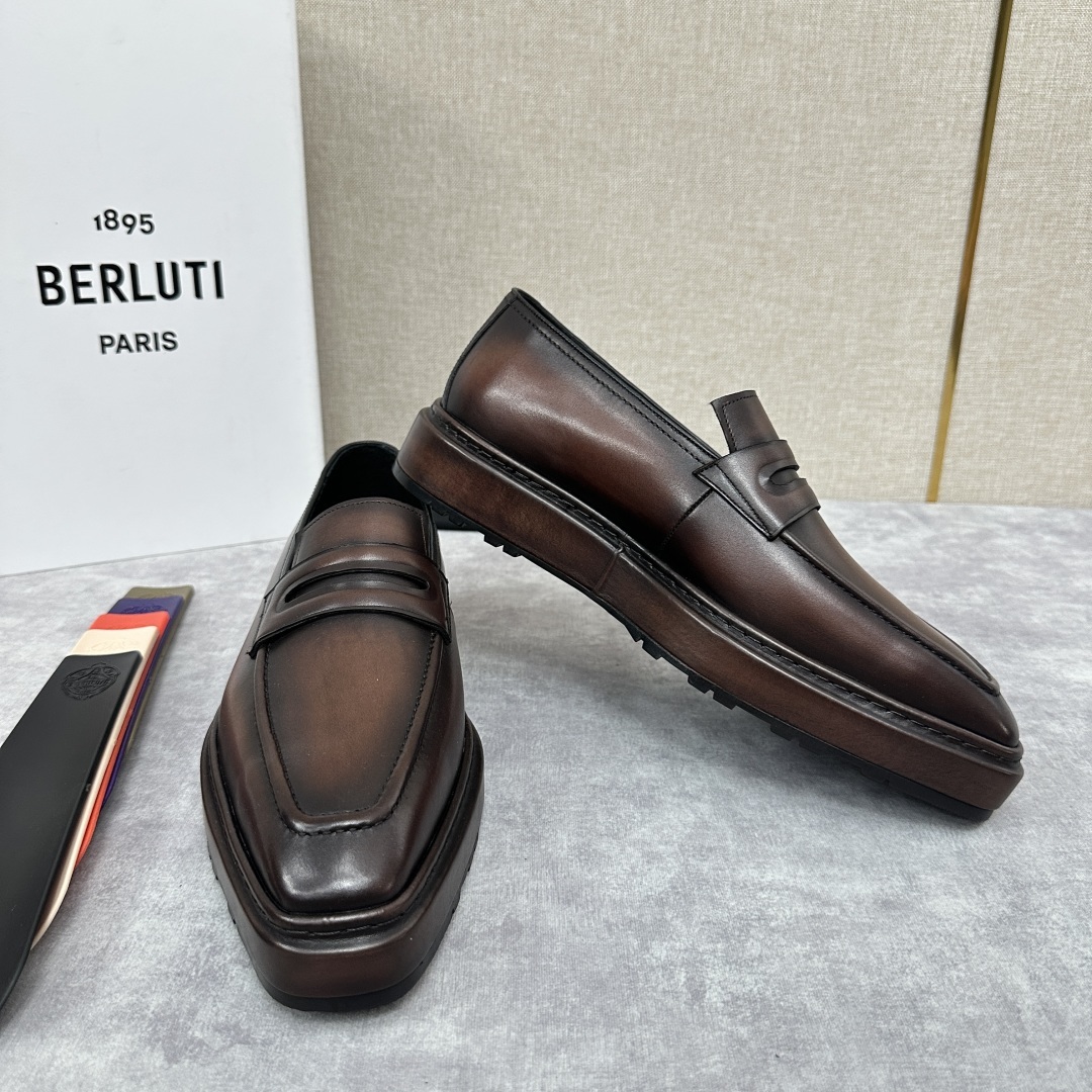 💋💍BERLUT* 布鲁提 ALTO 套脚牛津鞋 男士正装👔一脚蹬皮鞋 官方 19,500