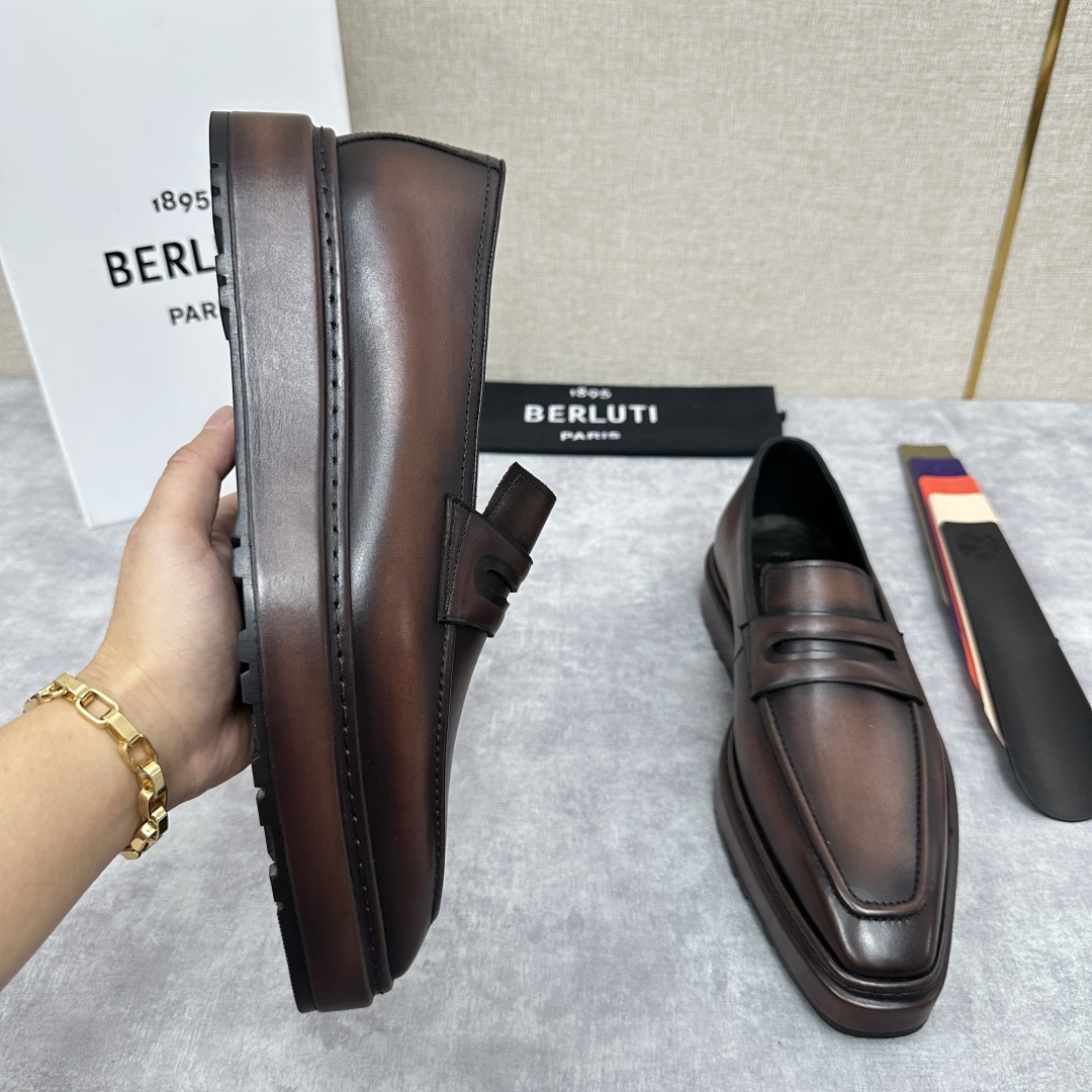 💋💍BERLUT* 布鲁提 ALTO 套脚牛津鞋 男士正装👔一脚蹬皮鞋 官方 19,500