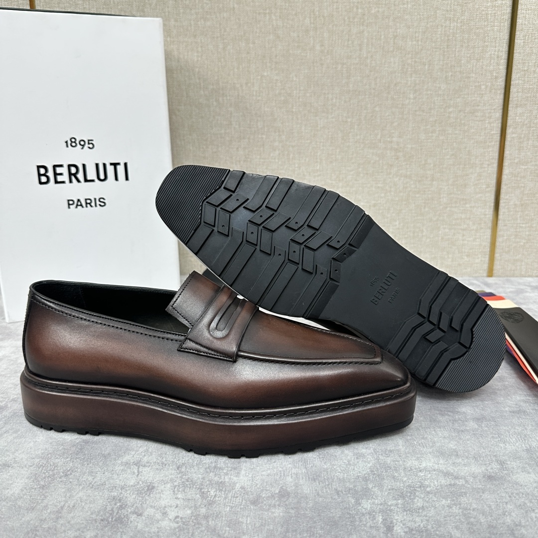 💋💍BERLUT* 布鲁提 ALTO 套脚牛津鞋 男士正装👔一脚蹬皮鞋 官方 19,500