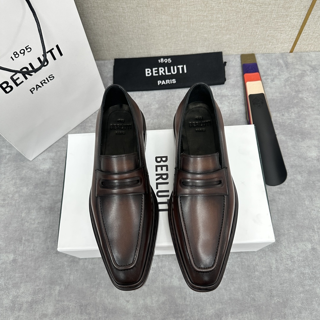 💋💍BERLUT* 布鲁提 ALTO 套脚牛津鞋 男士正装👔一脚蹬皮鞋 官方 19,500