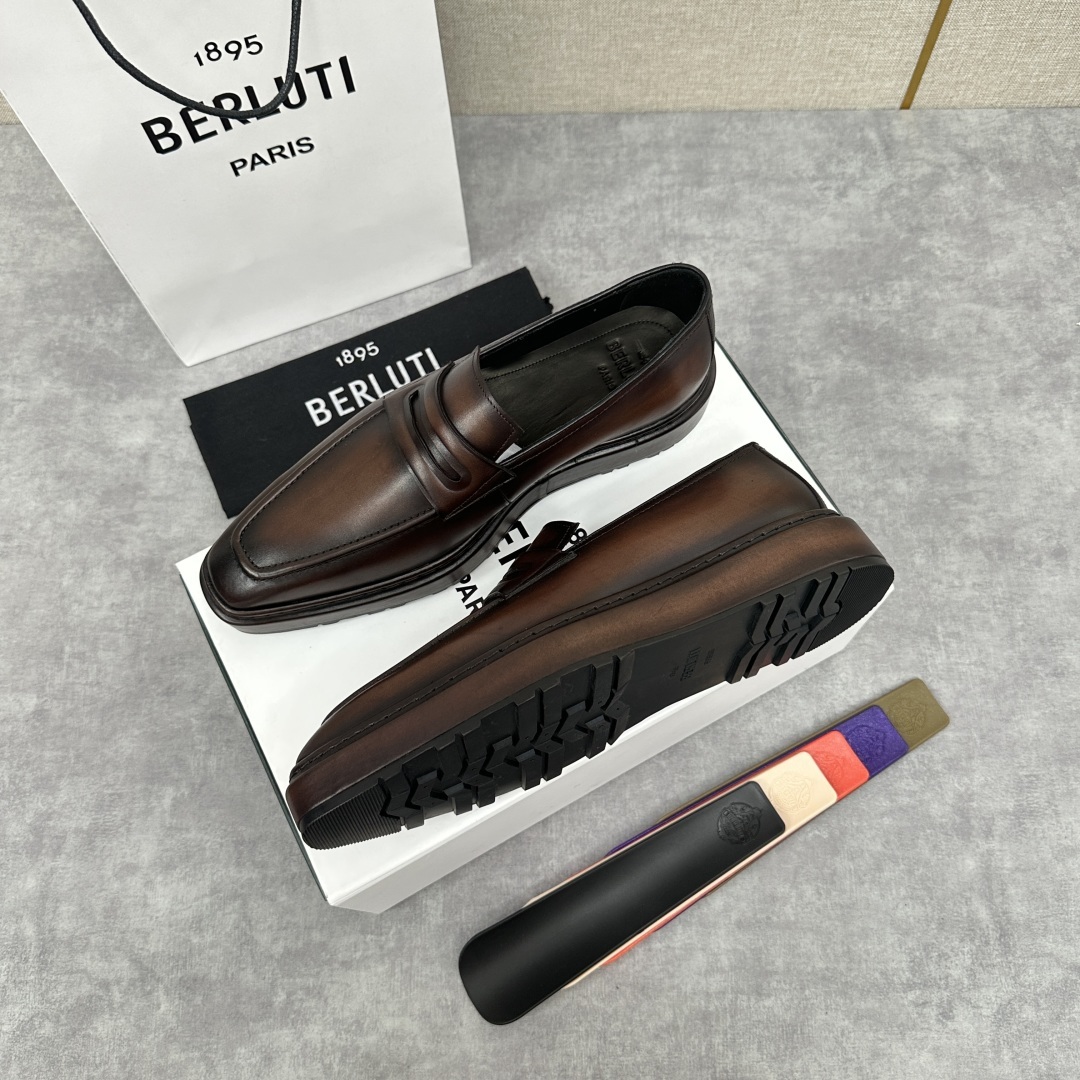 💋💍BERLUT* 布鲁提 ALTO 套脚牛津鞋 男士正装👔一脚蹬皮鞋 官方 19,500