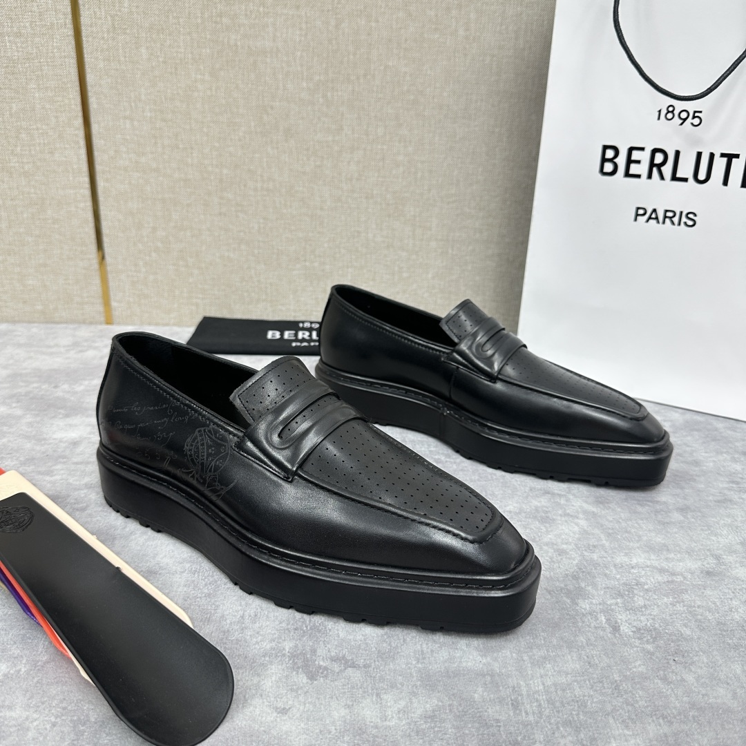 💋💍BERLUT* 布鲁提 ALTO 套脚牛津鞋 男士正装👔一脚蹬皮鞋 官方 19,500