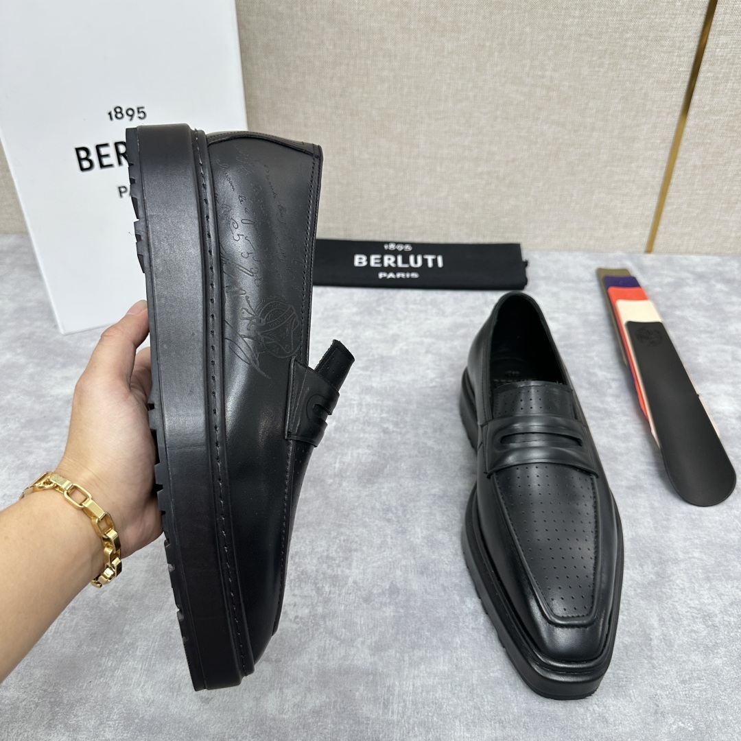 💋💍BERLUT* 布鲁提 ALTO 套脚牛津鞋 男士正装👔一脚蹬皮鞋 官方 19,500