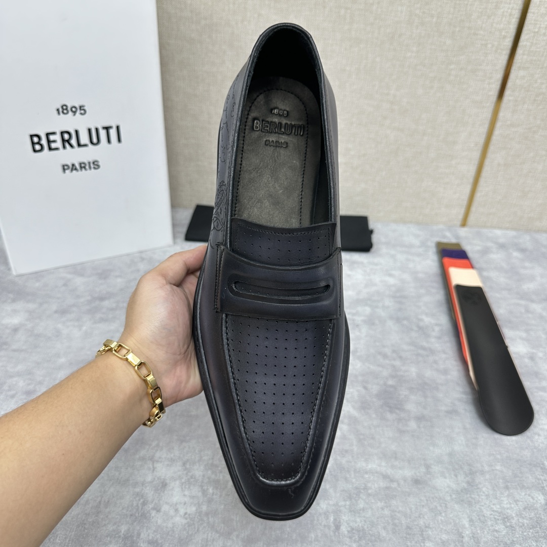 💋💍BERLUT*  布鲁提 ALTO 套脚牛津鞋  男士正装👔一脚蹬皮鞋  官方 19,500    
