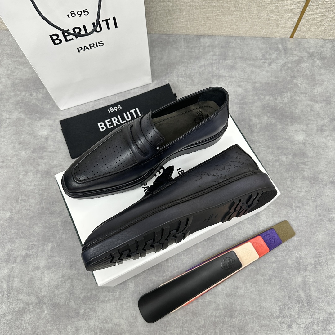 💋💍BERLUT*  布鲁提 ALTO 套脚牛津鞋  男士正装👔一脚蹬皮鞋  官方 19,500    