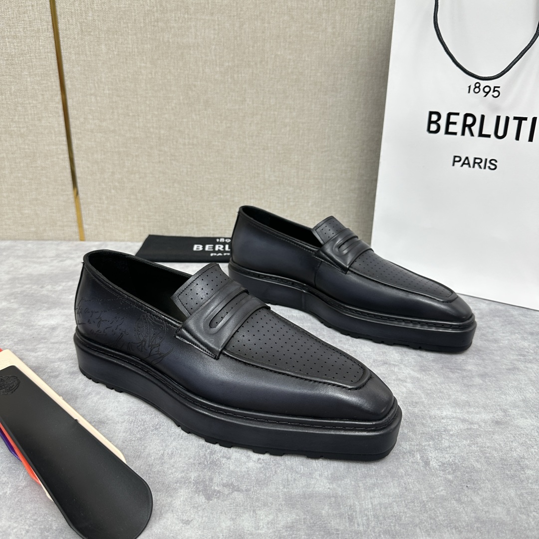 💋💍BERLUT*  布鲁提 ALTO 套脚牛津鞋  男士正装👔一脚蹬皮鞋  官方 19,500    