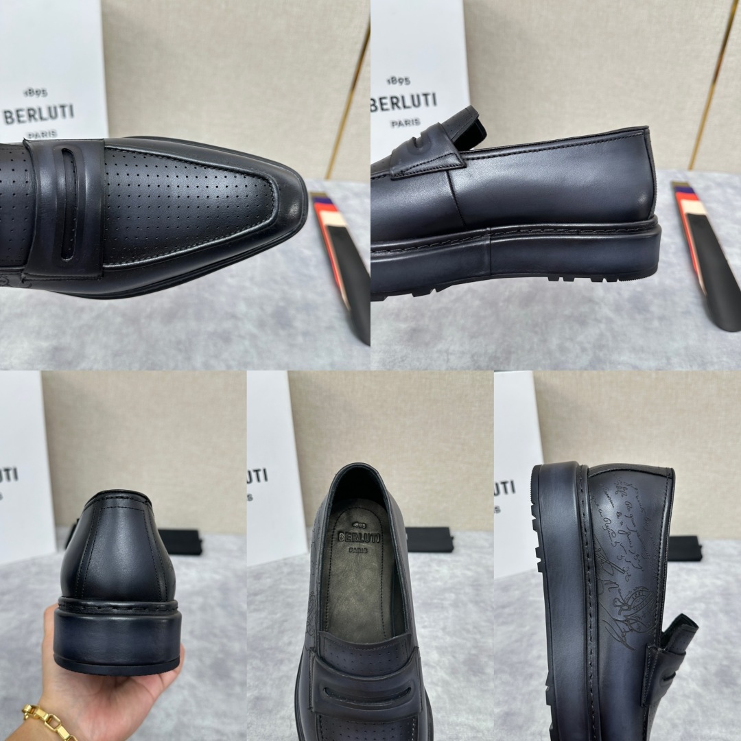 💋💍BERLUT*  布鲁提 ALTO 套脚牛津鞋  男士正装👔一脚蹬皮鞋  官方 19,500    