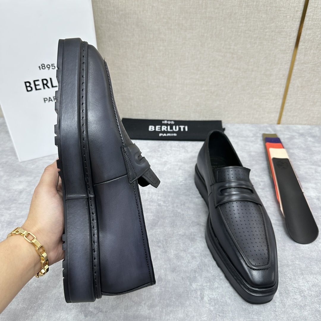 💋💍BERLUT*  布鲁提 ALTO 套脚牛津鞋  男士正装👔一脚蹬皮鞋  官方 19,500    