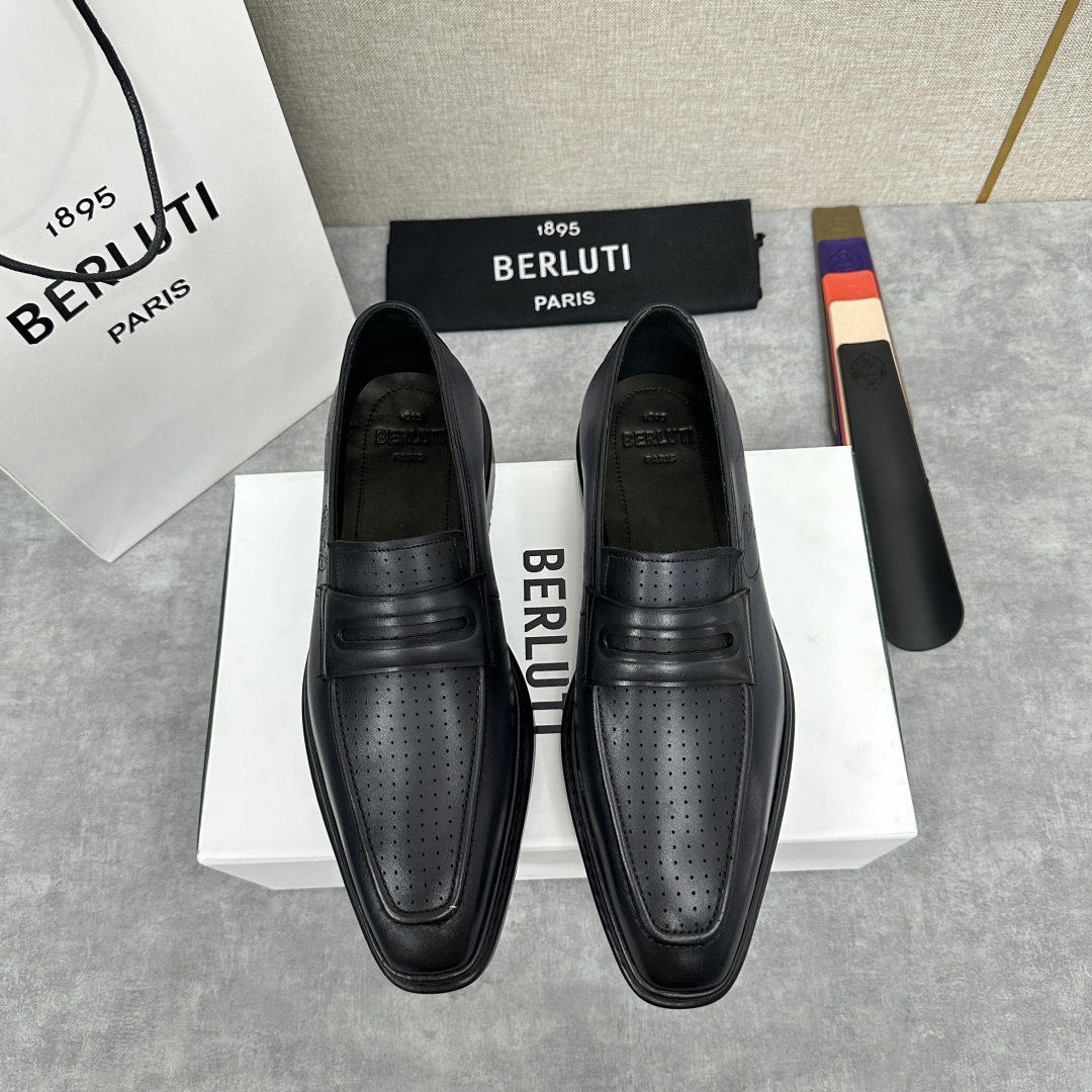 💋💍BERLUT*  布鲁提 ALTO 套脚牛津鞋  男士正装👔一脚蹬皮鞋  官方 19,500    