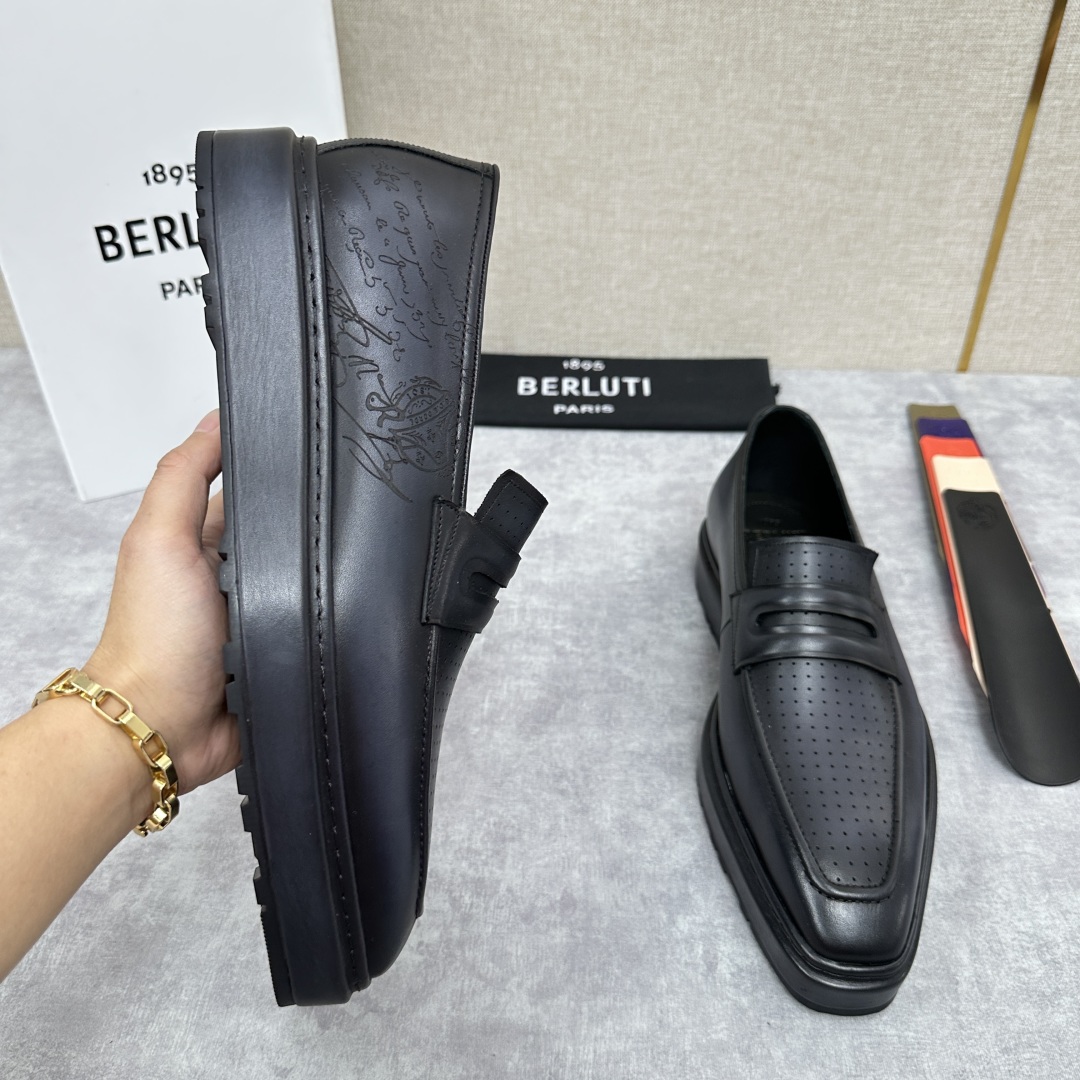 💋💍BERLUT*  布鲁提 ALTO 套脚牛津鞋  男士正装👔一脚蹬皮鞋  官方 19,500    