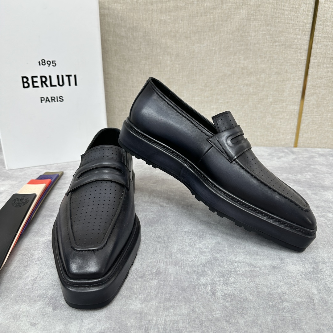 💋💍BERLUT*  布鲁提 ALTO 套脚牛津鞋  男士正装👔一脚蹬皮鞋  官方 19,500    
