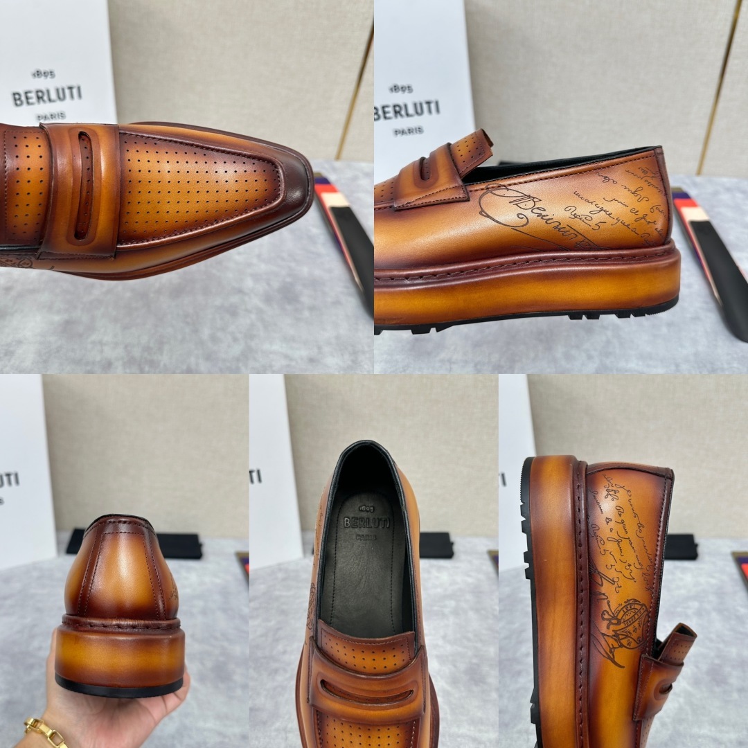 💋💍BERLUT* 布鲁提 ALTO 套脚牛津鞋 男士正装👔一脚蹬皮鞋 官方 19,500