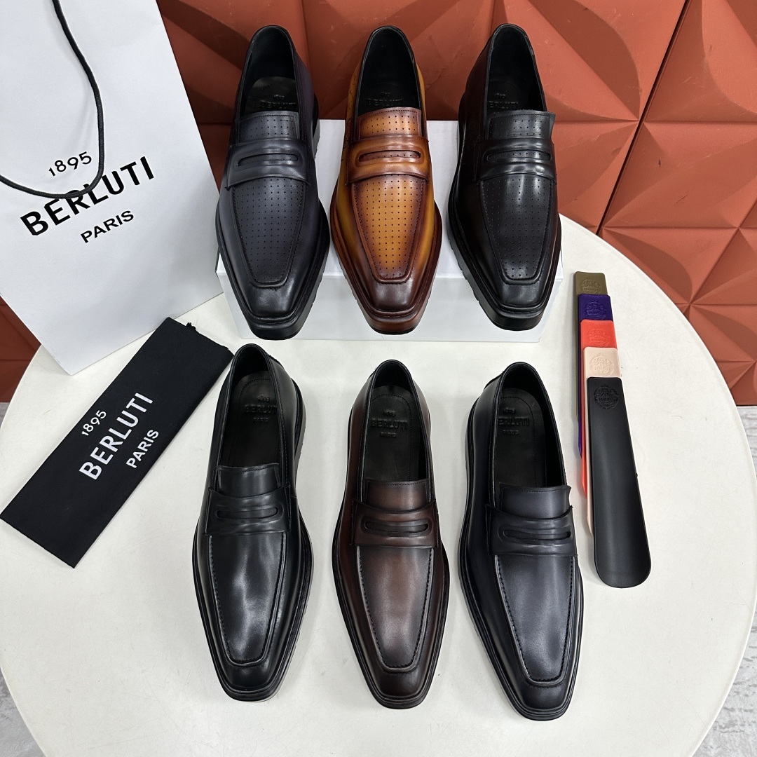 💋💍BERLUT* 布鲁提 ALTO 套脚牛津鞋 男士正装👔一脚蹬皮鞋 官方 19,500