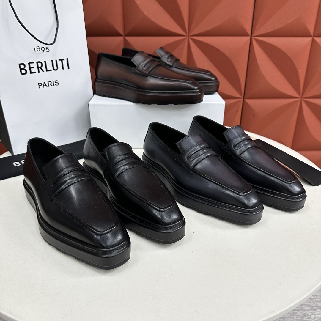 💋💍BERLUT* 布鲁提 ALTO 套脚牛津鞋 男士正装👔一脚蹬皮鞋 官方 19,500