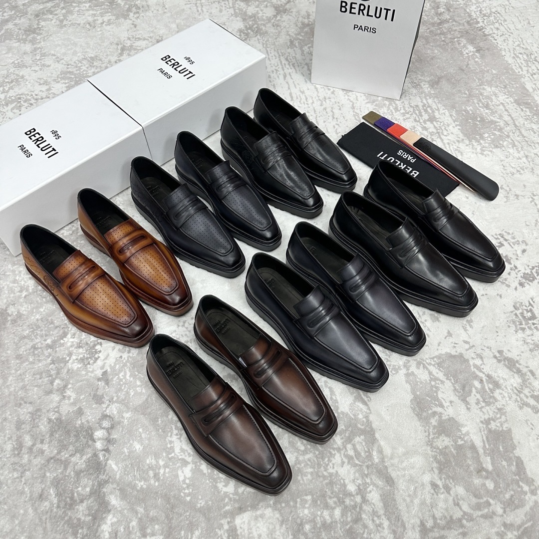 💋💍BERLUT* 布鲁提 ALTO 套脚牛津鞋 男士正装👔一脚蹬皮鞋 官方 19,500