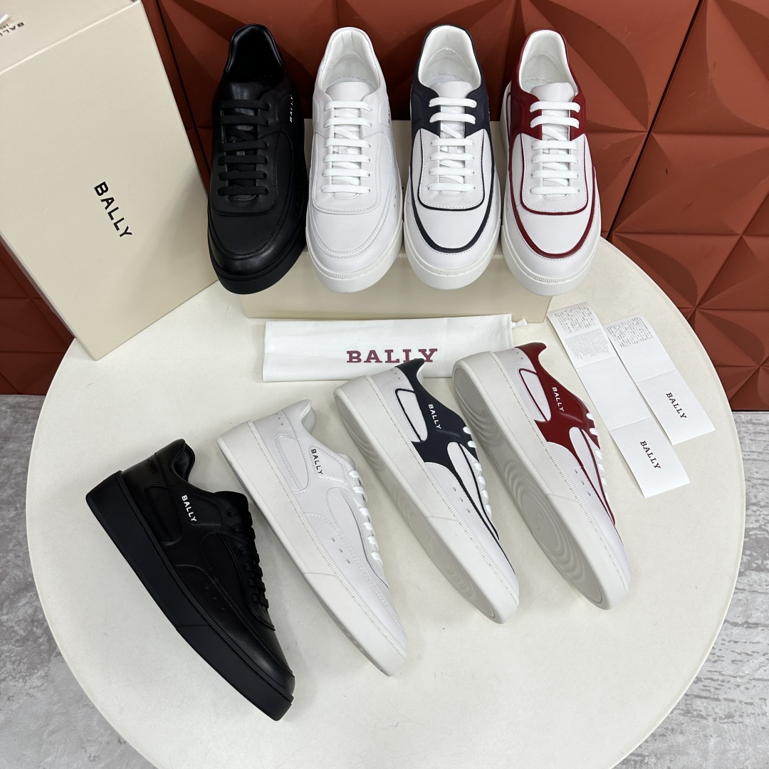 💋💍BL家新品  早于官网发布，BAL*Y/巴-利 男士皮革休闲运动鞋出货
，经典休闲运动鞋型，鞋面采用