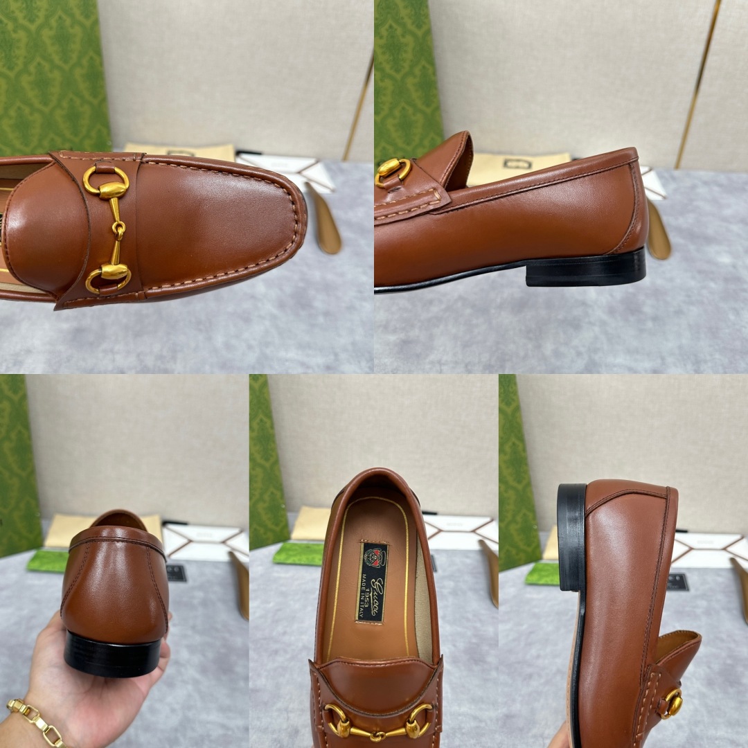 💋💍G家  GUCC*  新品男士马衔扣乐福鞋  官方7,400   采用单层进口牛皮/开边珠亮皮鳄鱼🐊