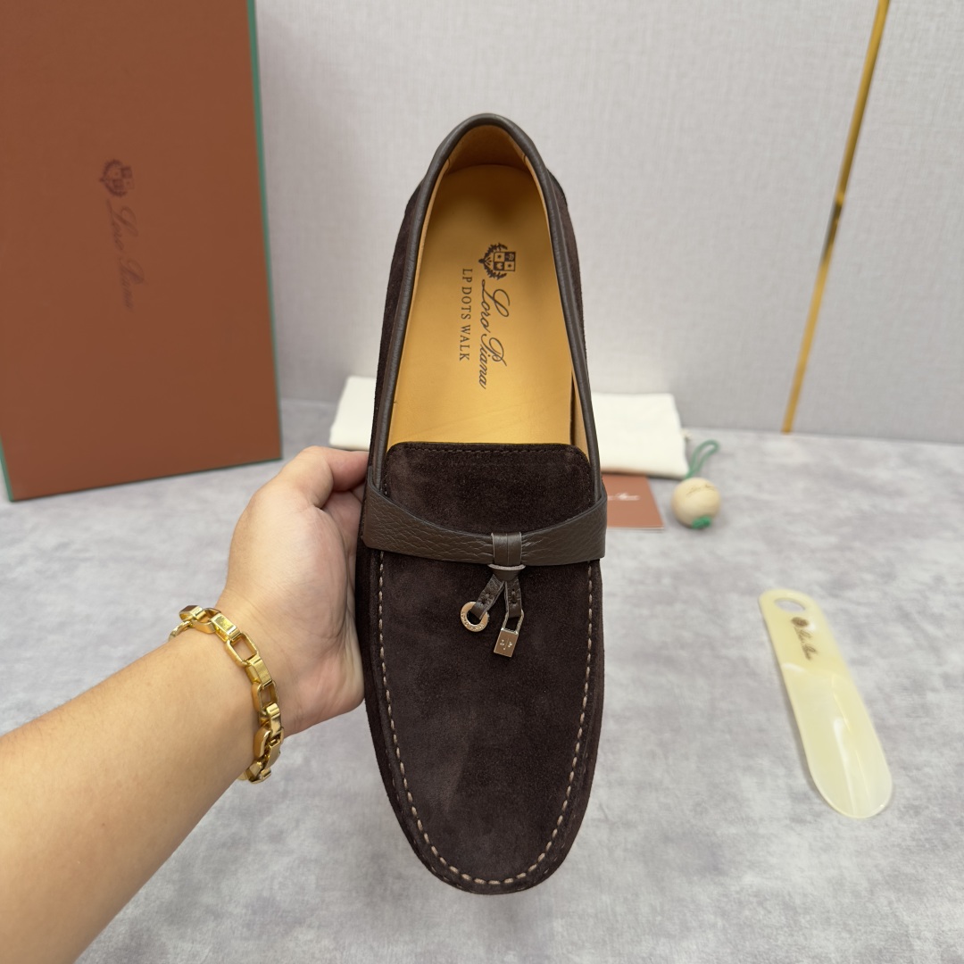 💋💍LP新品上架   Loro Pia*   诺悠-翩雅  Dot Sole Walk 男士莫卡辛男鞋 