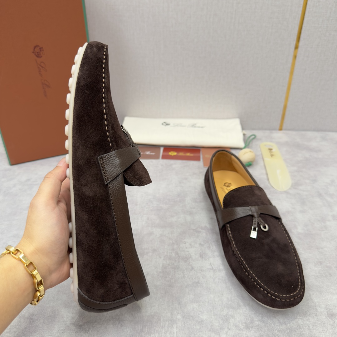 💋💍LP新品上架   Loro Pia*   诺悠-翩雅  Dot Sole Walk 男士莫卡辛男鞋 
